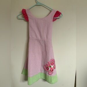 ⭐️ 3/$20 Rare Edition pink and White Dress with Butterfly Detail size 6x